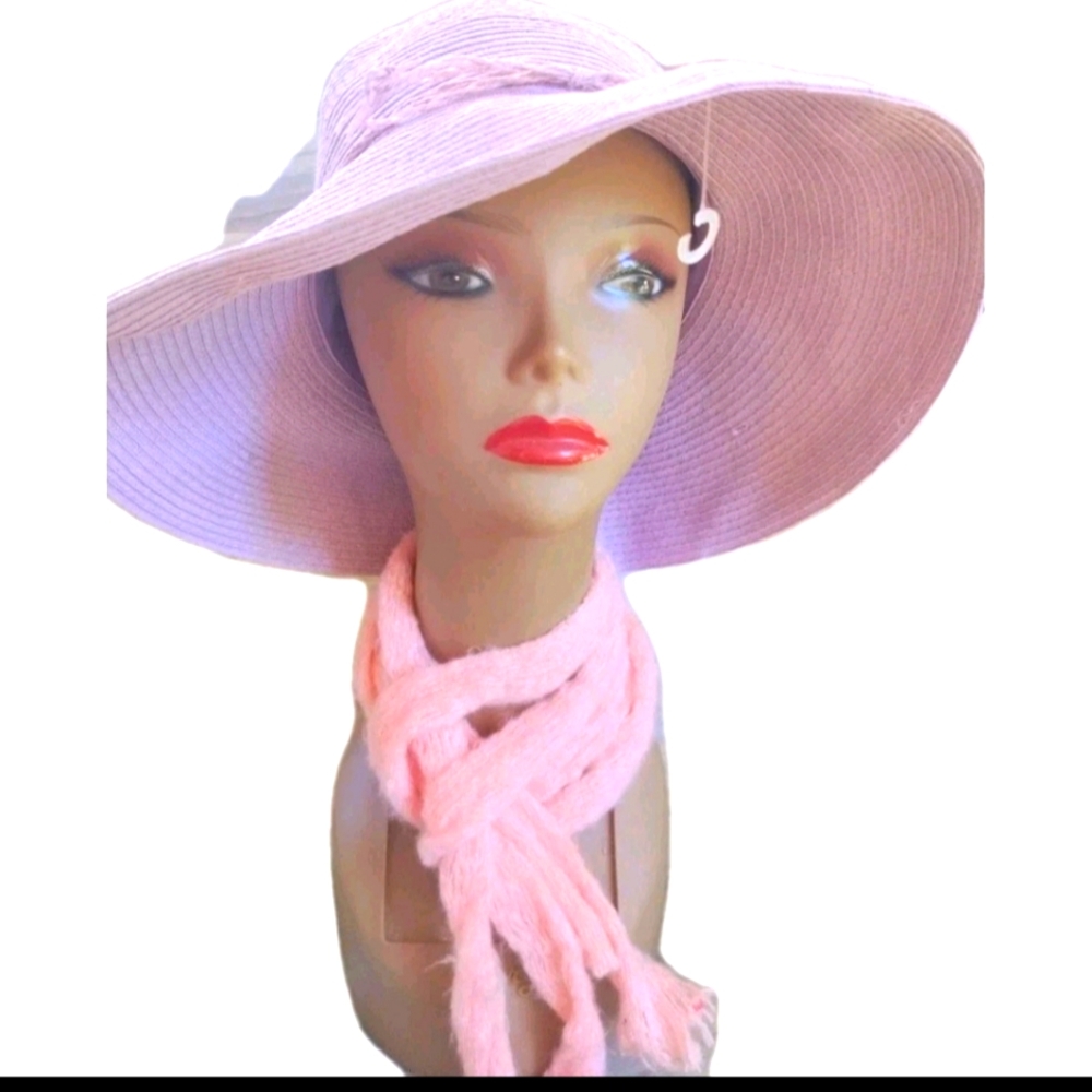 Purple Hat DP Brand Wide Brim Hat Summer Straw Twisted Paper Hat Beach Sun Pool